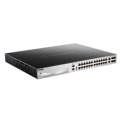 D-LINK DGS-3130-30PS/SI SWITCH GESTITO L3 - 24 x 10/100/1000 (PoE) PoE (370 W) + 2 x 10 Gigabit Ethernet + 4 x 10 Gigabit SFP+ NERO GRIGIO