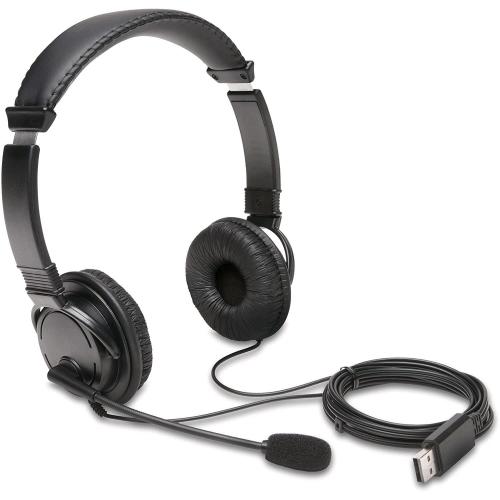KENSINGTON K97601WW CUFFIE STEREO CON MICROFONO ON EAR USB-A NERO