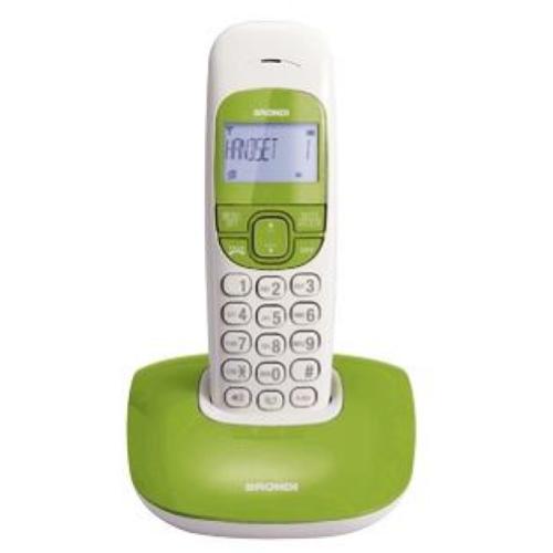 BRONDI NICE TELEFONO CORDLESS VIVAVOCE RUBRICA SVEGLIA SNOOZE COLORE VERDE