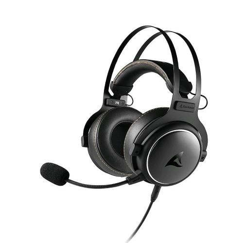 SHARKOON SKILLER SGH50 CUFFIE GAMING CIRCUMAURALI MICROFONO FLESSIBILE HI-RES AUDIO 1XTRRS 2X3.5MM PLUG BLACK