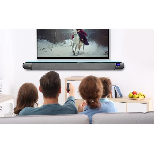 Soundbar con Radio DAB+ e FM Bluetooth V5.0 Connessione Ottica e Luce LED 7 Colori, TX-139
