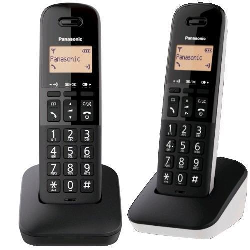 PANASONIC KX-TGB612JTW DUO CORDLESS DECT BLACK + AGGIUNTIVO BLACK WHITE