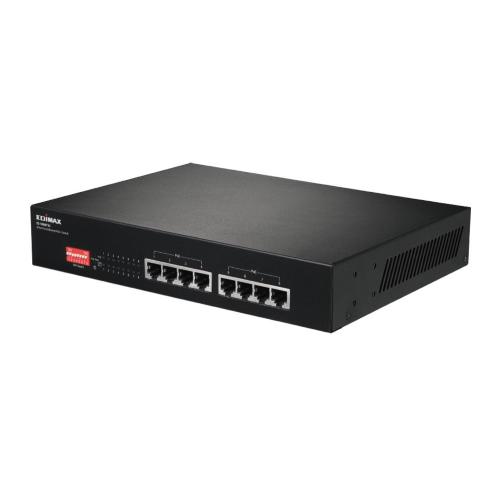 Switch Fast Ethernet 8 Porte a Lungo Raggio con 8 porte PoE+ e DIP Switch, ES-1008P V2