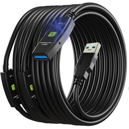 Cavo USB 3.2 Attivo Prolunga USB-A con 3 Amplificatori di Segnale 20m