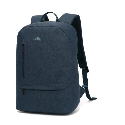 CELLY DAYPACK ZAINO PER NOTEBOOK DA 15.6" IN POLIESTERE 3 SCOMPARTI BLU