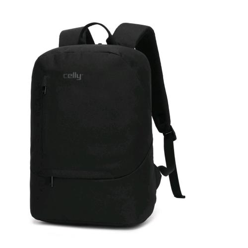 CELLY DAYPACK ZAINO PER NOTEBOOK DA 15.6" IN POLIESTERE 3 SCOMPARTI NERO