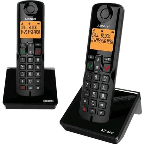 ALCATEL S280 DUO CORDLESS DECT + 1 AGGIUNTIVO CON VIVAVOCE 3 TASTI CHIAMATA RAPIDA BLACK