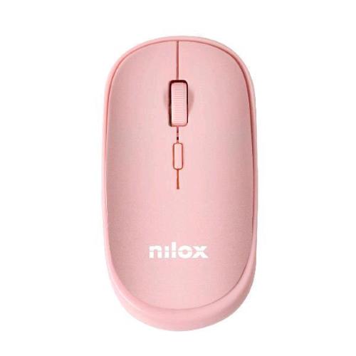 NILOX MOUSE OTTICO WIRELESS 2.4GHz 800-1200-1600dpi SELEZIONABILI 3 PULSANTI ROTELLA DI SCORRIMENTO PINK