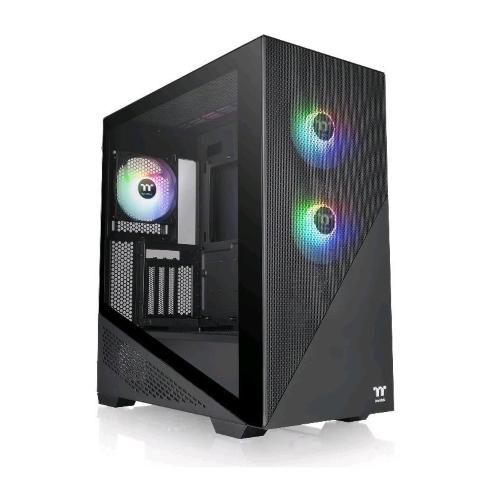 THERMALTAKE DIVIDER 370 TG ARGB MID TOWER ATX E-ATX MINI ITX MICRO ATX PANNELLO LTERALE IN VETRO TEMPERATO 2xUSB 3.0 1xAUDIO HD 3xVENTOLE PWM ARGB 120MM BLACK