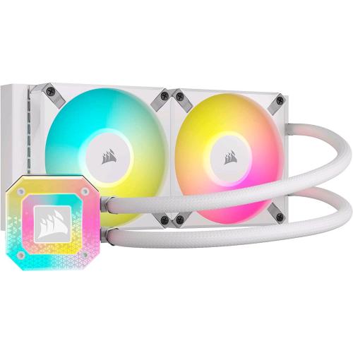CORSAIR iCUE H100i ELITE CAPELLIX XT CPU DISSIPATORE A LIQUIDO PER CPU DUE VENTOLE AF120 RGB ELITE RADIATORE 240mm PER LGA 1700/1200/2066 AMD AM4/sTRX4 BIANCO
