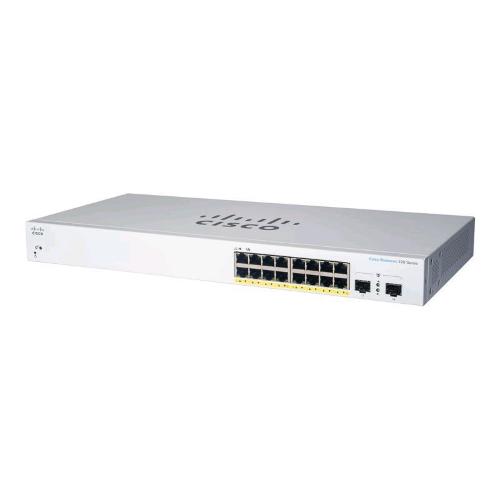 CISCO BUSINESS 220 SERIES CBS220-16T-2G-EU SWITCH GESTITO L2 16 x 10/100/1000 + 2 x Gigabit SFP (uplink) MONTABILE SU RACK