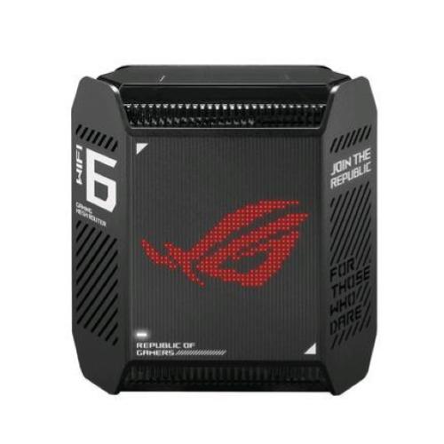 ASUS ROG RAPTURE GT6 AX10000 ROUTER GAMING AIMESH 1 BANDA TRIPLA WI-FI 6 ACCELERAZIONE SOFTWARE DI TRIPLO LIVELLO ASUS RANGEBOOST PLUS 4xPORTE ETHERNET RJ-45 1xUSB-3.0 NERO 1PZ