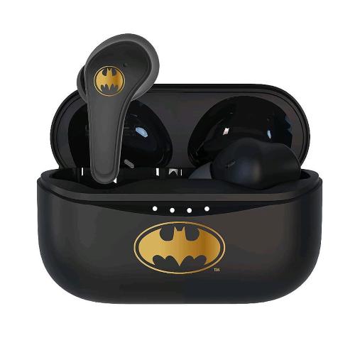 OTL DC0857 AURICOLARI WIRELESS BLUETOOTH TWS DC COMICS BATMAN CON CUSTODIA DI RICARICA BLACK GOLD