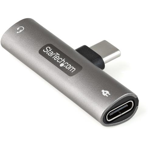STARTECH CDP235APDM CARICATORE E ADATTATORE DA USB-C MASCHIO A JACK AUDIO 3.5mm FEMMINA PER CUFFIE + USB-C FEMMINA POWER DELIVERY 60 W