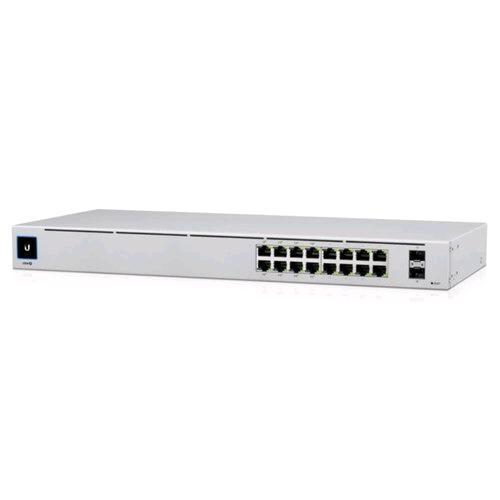 UBIQUITI USW-16-POE-EU SWITCH GESTITO L2 16 PORTE LAN GIGABIT 10/100/1000 DI CUI 8 PoE 42 W + 2 SFP MONTABILE A RACK