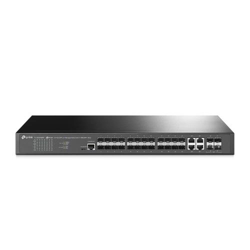 TP-LINK JETSTREAM TL-SG3428XF V1 SWITCH GESTITO L2+ -20 x Gigabit SFP + 4 x combo Gigabit SFP/RJ-45 + 4 x 10 Gigabit SFP+ (uplink) MONTABILE SU RACK NERO