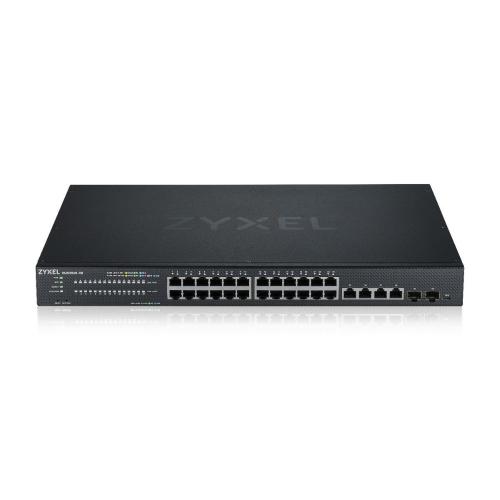 ZYXEL XMG1930-30-ZZ0101F NEBULAFLEX SWITCH GESTITO L3 - 24 PORTE 2.5G Ethernet (100/1000/2500) + 4 PORTE 10GbE + 2 PORTE 10Gbe SFP IPv6, VLAN MONTABILE A RACK NERO