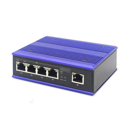 DIGITUS BY ASSMANN DN-651120 SWITCH DI RETE POE 5xPORTE RJ-45 GIGABIT 10/100/1000 NERO BLU