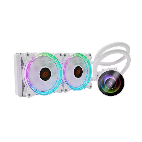 NOUA SIBERUS TR241 RAFFREDAMENTO A LIQUIDO PER CPU INTEL AMD TRP 200W INFINITY MIRROR 2 VENTOLE 120MM PWM ARGB SILENZIOSE BIANCO