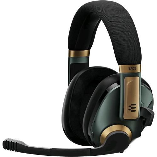 EPOS SENNHEISER H3PRO HYBRID CUFFIE GAMING CON MICROFONO CANCELLAZIONE DEL RUMORE REGOLABILE MIXAGGIO AUDIO CON PULSANTE INTELLIGENTE BLUETOOTH SUITE DI GIOCO AUDIO SURROUND GREEN