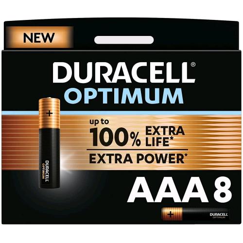 DURACELL OPTIMUM BATTERIE MINISTILO AAA ALCALINE CONF 8 Pz.
