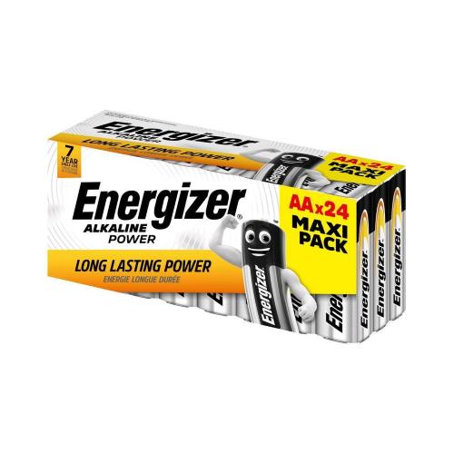 ENERGIZER ALKALINE POWER BATTERIE STILO AA 1.5 V MAXI PACK CONF 24 Pz.