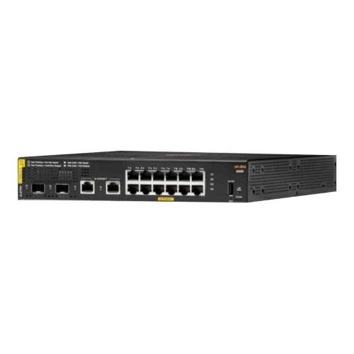 HPE ARUBA 6000 12G CLASS4 SWITCH GESTITO 12 x 10/100/1000 (PoE+) + 2 x Gigabit SFP + 2 x 1000Base-T PoE (139 W) MONTABILE SU RACK