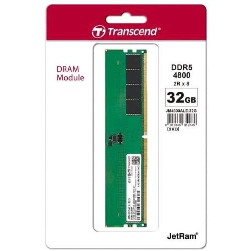 TRANSCEND JETRAM 32GB DDR5 4.800MHz CL 40 DIMM