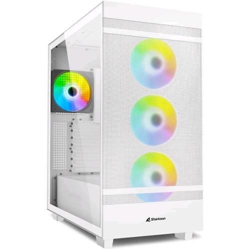SHARKOON REBEL C50 RGB FULL TOWER ATX METALLO LATERALI VETRO TEMPERATO BIANCO