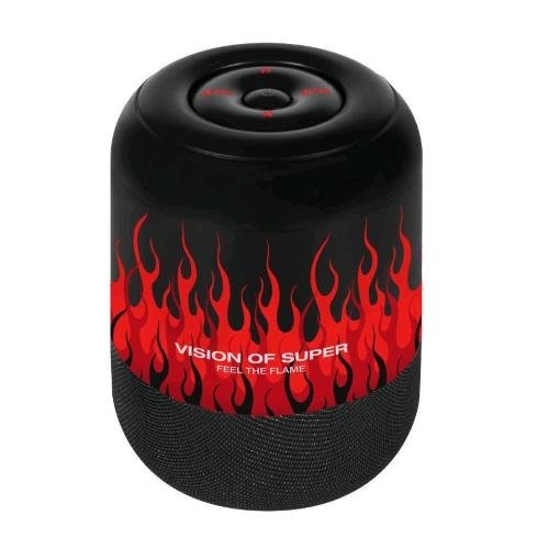 CELLY VOSSPEAKER ALTOPARLANTE WIRELESS VISION OF SUPER COLLEZIONE VOS 5W BASSI PROFONDI FINO A 8 ORE DI AUTONOMIA NERO ROSSO