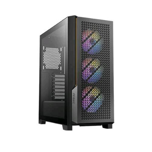 ANTEC P20CARGB CASE MIDI TOWER GAMING ATX EATX ITX MICRO ATX PANELLO LATERALE IN VETRO TEMPERATO 2xUSB-A 3.0 1xUSB-C 3.2 1xMIC/HD-AUDIO 3xVENTOLE PWM ARGB 120 MM BLACK