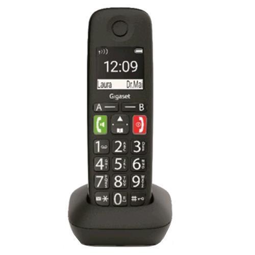 GIGASET E290HX SENIOR CORDLESS DECT AGGIUNTIVO BLACK
