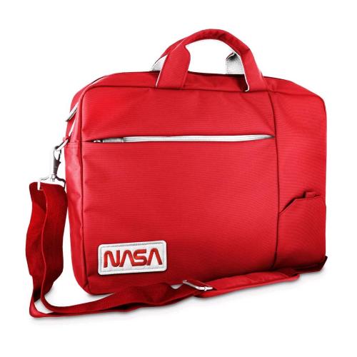 ATLANTIS LAND NS-KLM180705-C BORSA NOTEBOOK 15.6" MODELLO NASA VANO INTERNO PORTA DOCUMENTI TASCA ZIP FRONTALE PORTAOGGETTI TASCA PORTA SMARTPHONE ROSSO