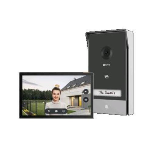 EZVIZ HP7 VIDEOCITOFONO 2 FILI CON MONITOR TOUCH 7" 2K WI-FI SBLOCCO REMOTO DI PORTA/CANCELLO CONVERSAZIONE BIDIREZIONALE CAMPANELLO INTEGRATO RILEVAMENTO MOVIMENTO UMANO SLOT MICRO SD GRIGIO