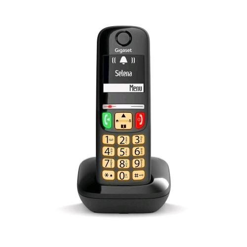 GIGASET E270 CORDLESS DECT CON TASTI E NUMERI GRANDI VIVAVOCE AUDIO POTENZIATO BLACK