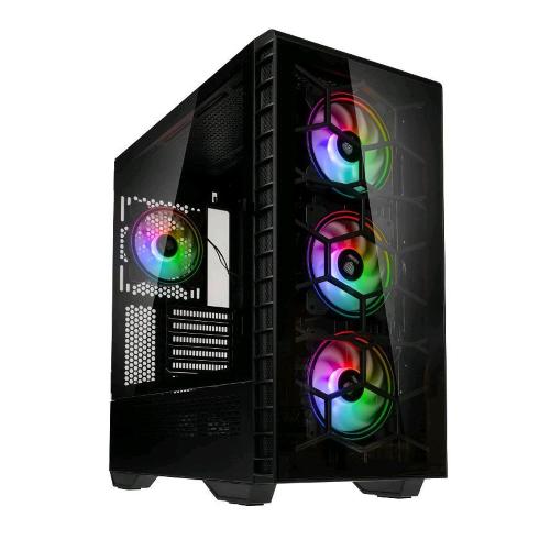 KOLINK OBSERVATORY Y ARGB CASE MIDI TOWER ATX EATX MICRO ATX MINI-ITX PANNELLO FRONTALE E LATERALE IN VETRO TEMPERATO 2XUSB-A 3.2 1XUSB-A 2-0 AUDIO I/O 4XVENTOLE PWM ARGB 120MM BLACK