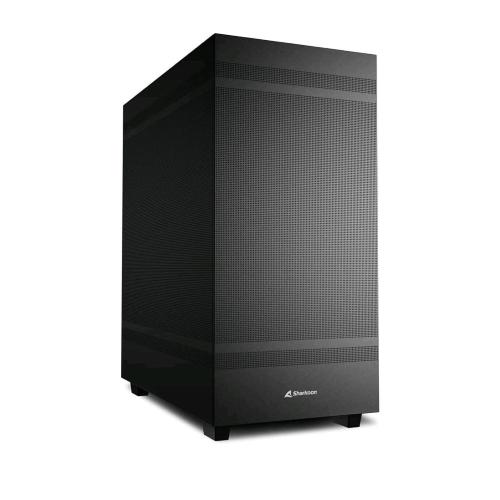 SHARKOON REBEL C50 CASE FULL TOWER ATX MINI-ITX MICRO-ATX CON PANNELLI CON RETE DI AERAZIONE E SUPERFICI INTERNE FORATE 2XVENTOLE PWM DA 120MM 1XUSB-C 2XUSB-A 3.0 BLACK