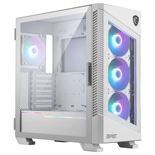 MSI MPG VELOX 100R ARGB WHITE CASE GAMING ATX IN VETRO TEMPERATO SUPPORTA FINO A 7 VENTOLE IN VETRO TEMPERATO BIANCO