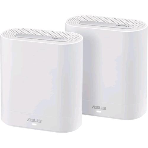 ASUS EBM68 EXPERT WIFI SISTEMA TRI-BAND WIFI 6 MESH, BUSINESS, SUPPORTA FINO A 5 SSIDS, GUEST PORTAL, 2.5 GBPS, SICUREZZA NETWORK ENTERPRISE, EXPERTWIFI APP, BIANCO, CONF 2 Pz.