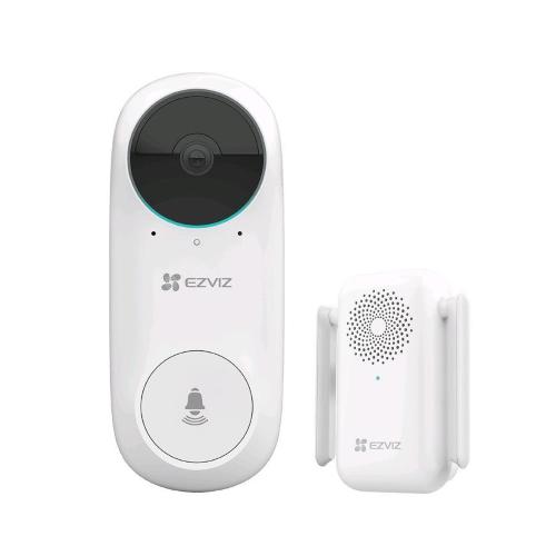 EZVIZ DB2C KIT VIDEOCAMPANELLO SMART WIRELESS CON SUONERIA FULL HD SLOT MICROSD WHITE