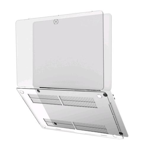 CELLY APPLE MACBOOK PRO 13" M1/M2 CUSTODIA DEDICATA IN TPU RESISTENTE DOPPIA PROTEZIONE PARTE SUPERIORE E PARTE INFERIORE TRASPARENTE