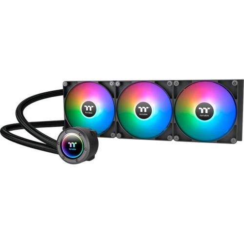 THERMALTAKE TH420 ARGB SYNC CPU LIQUID COOLER DISSIPATORE A LIQUIDO 3 VENTOLE ARGB DA 140mm 1.800 rpm BLACK