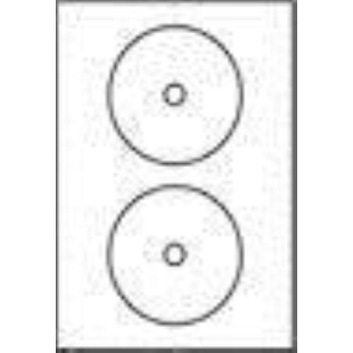 AVERY-ZWECKFORM L7676-25 CONFEZIONE 50 ETICHETTE ADESIVE PER CD/DVD DIAMETRO 117 MM COLORE BIANCO FINITURA OPACA