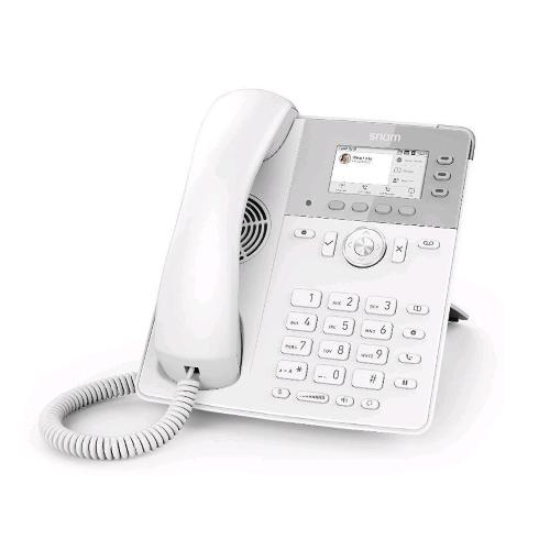 SNOM D717 TELEFONO FISSO IP CON 6 ACCOUNT SIP DISPLAY A COLORI PORTA USB ATTACO CUFFIA 2 PORTE GIGABIT LAN WHITE