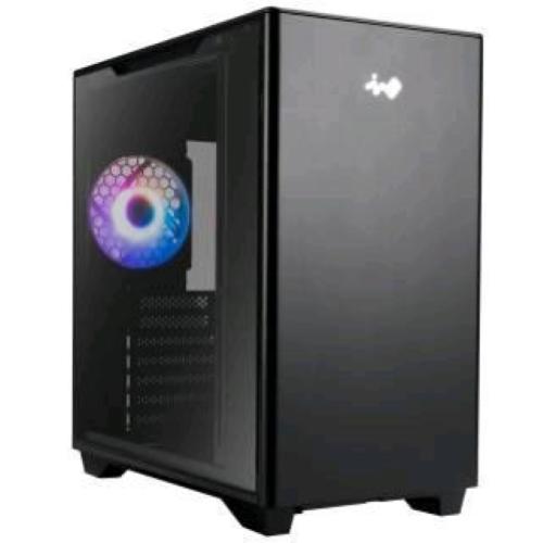 INWIN A5 CASE MIDI TOWER ATX 1 VENTOLA INSTALLATE ILLUMINAZIONE LED RGB PANNELLO IN VETRO TEMPERATO BLACK