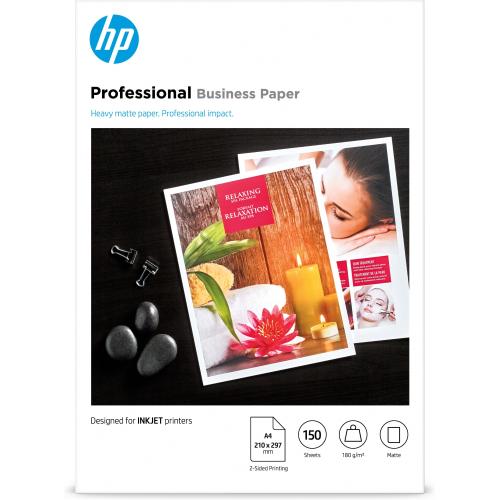 HP 7MV79A CARTA FOTOGRAFICA PROFESSIONALE OPACA 180 GR 210X297 mm A4 BIANCO CONF 150 Pz.