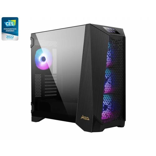 MSI MEG PROSPECT 700R MID-TOWER PC CASE - E-ATX, TOUCH SCREEN IPS, PANNELLO IN VETRO TEMPERATO, 4 VENTOLE ARGB DA 140mm, SPORTELLI SU 2 LATI, 4 FILTRI ANTIPOLVERE, USB 3.2 GEN 2x2 TYPE-C