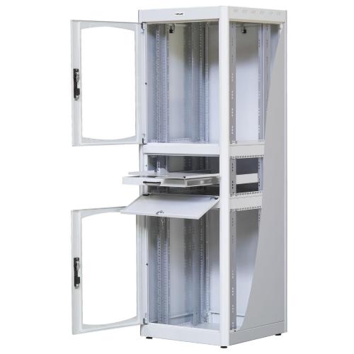 Armadio Rack 19'' 600x600 38U con Ripiano Tastiera Grigio