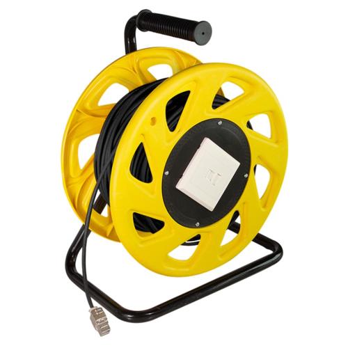 Cavo Patch Cat.7 Plug RJ45 S/FTP TPE con Avvolgicavo 60m Nero