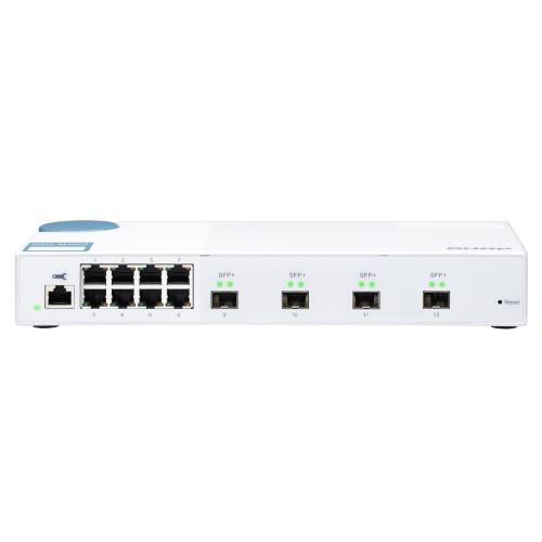 QNAP QSW-M408S SWITCH GESTITO L2 - 8 x 10/100/1000 + 4 x 10 Gigabit SFP+ DESKTOP BIANCO